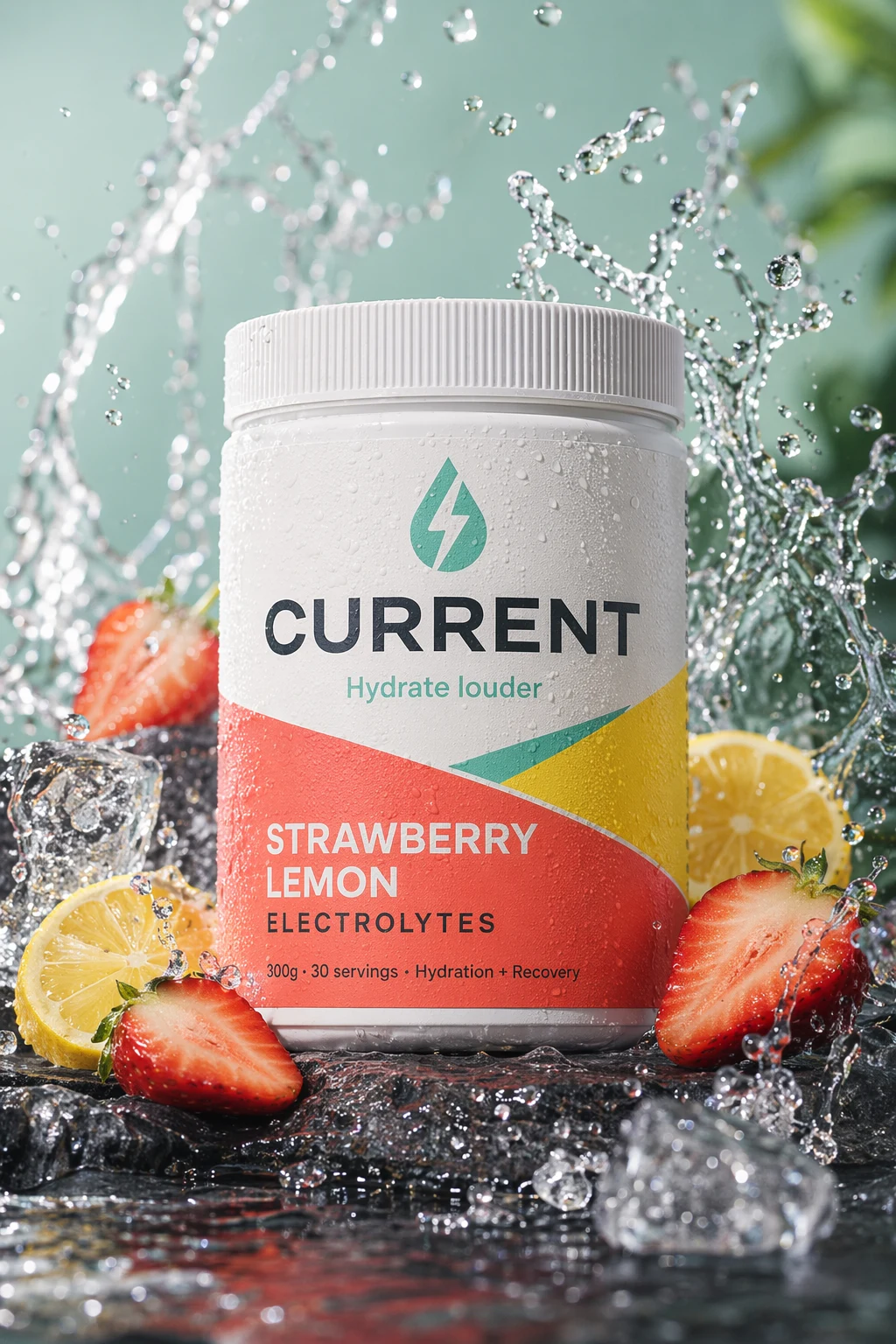 Electrolyte Powder Strawberry Lemon with your branding
