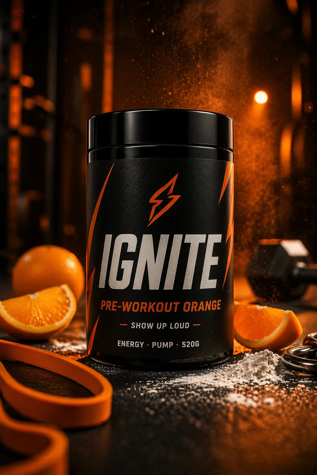 Pre-Workout Booster Orange with your branding
